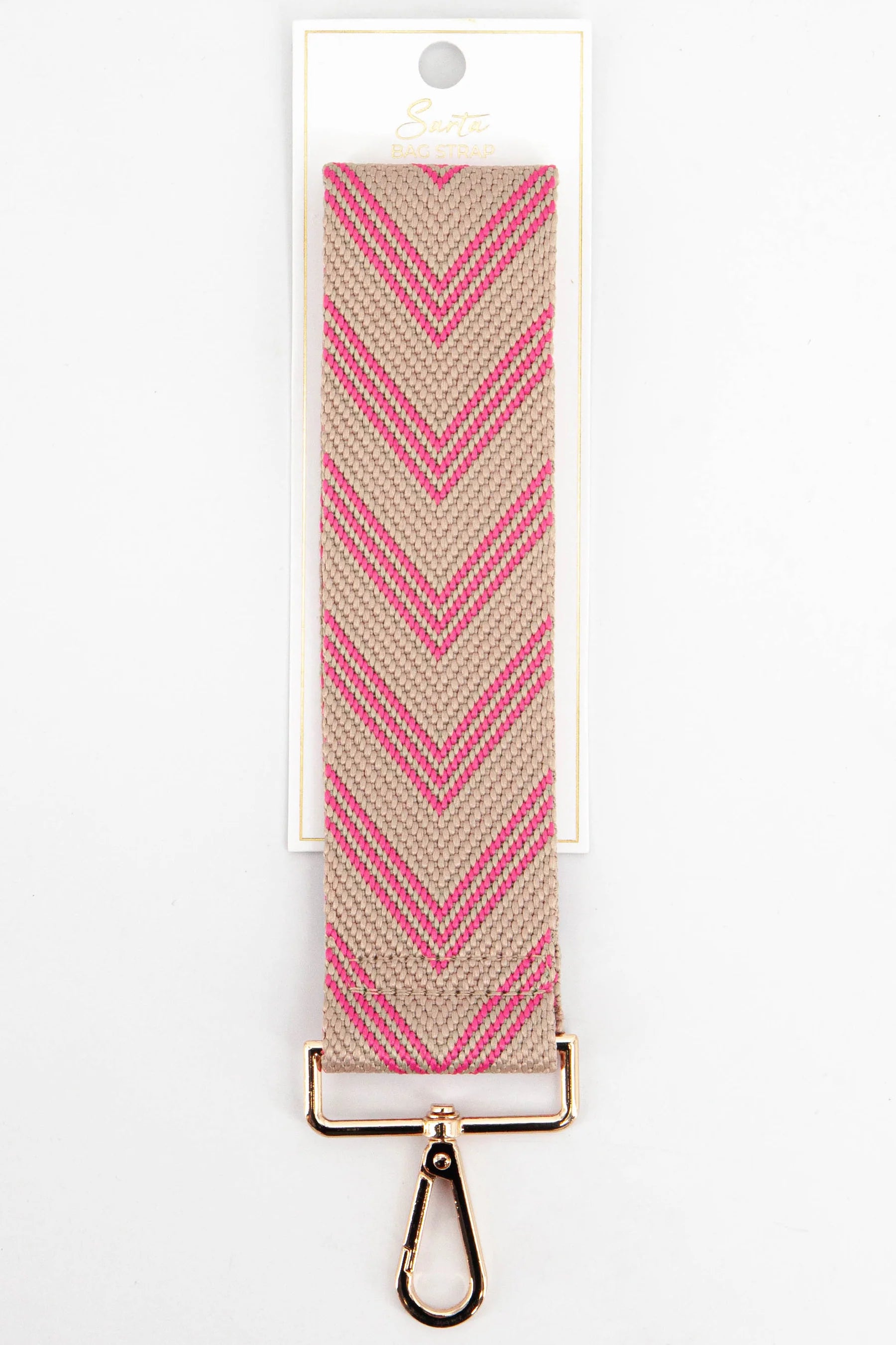 MSH Pink Woven Chevron Wrist Strap
