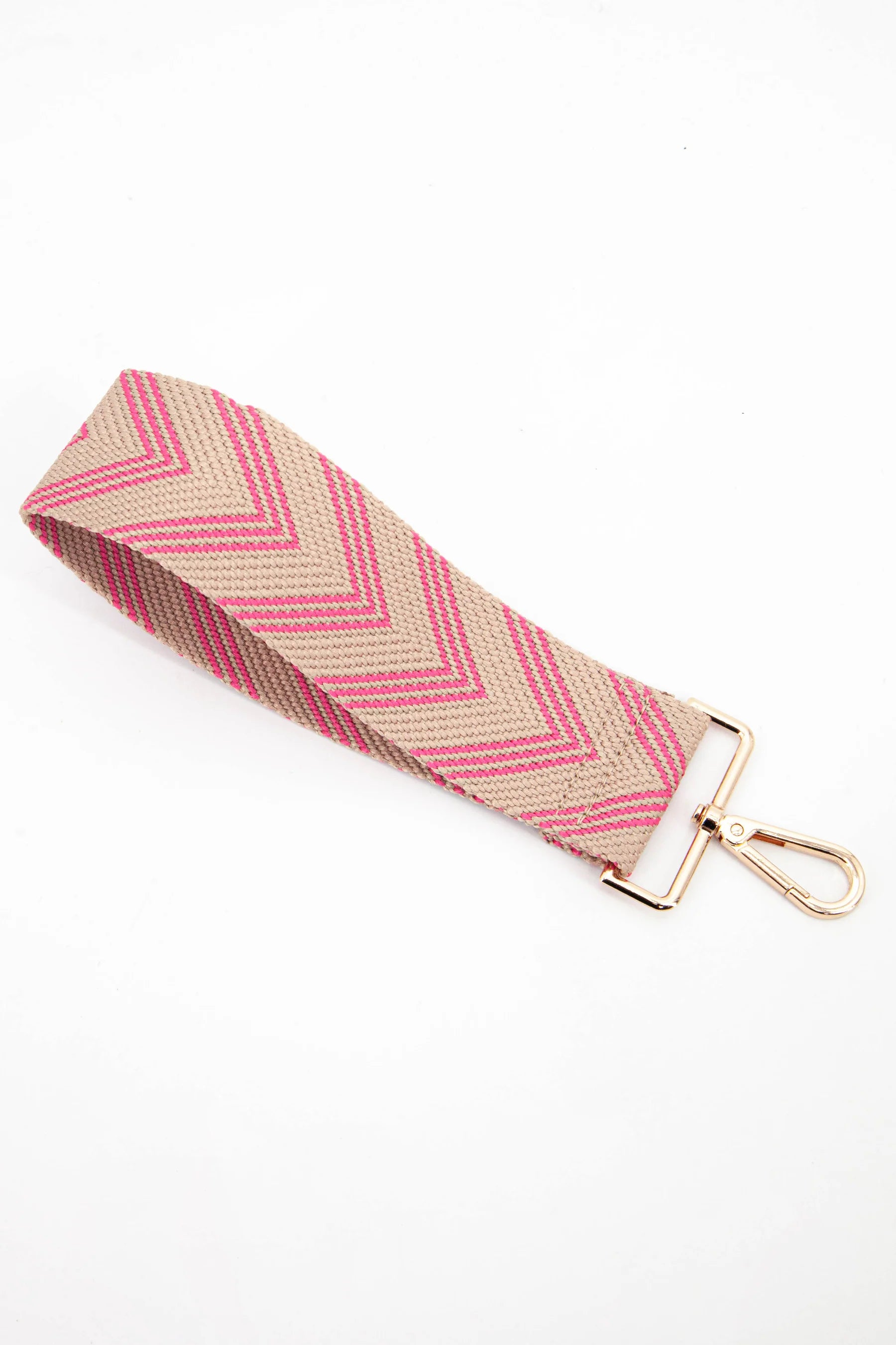 MSH Pink Woven Chevron Wrist Strap