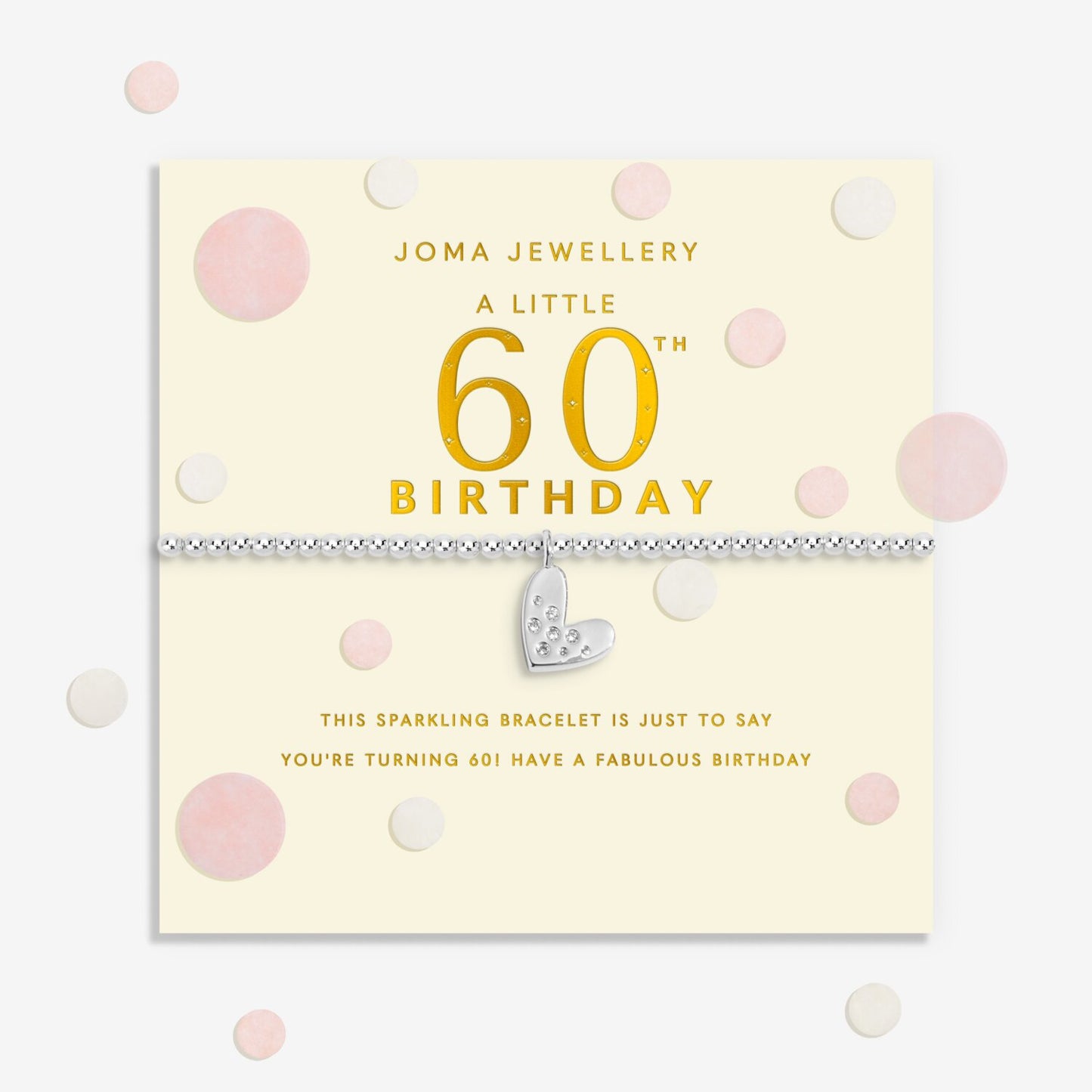 Joma Jewellery Confetti A Little 60th Birthday Silver Plated Bracelet