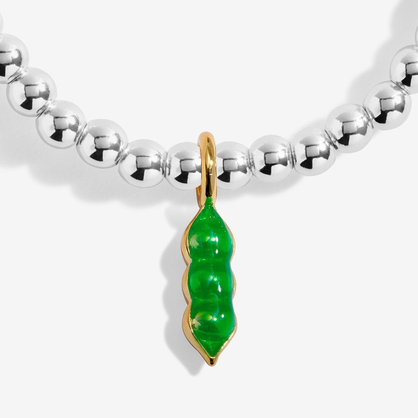 Joma Jewellery A Little Vibes Peas In A Pod Silver Plated Bracelet