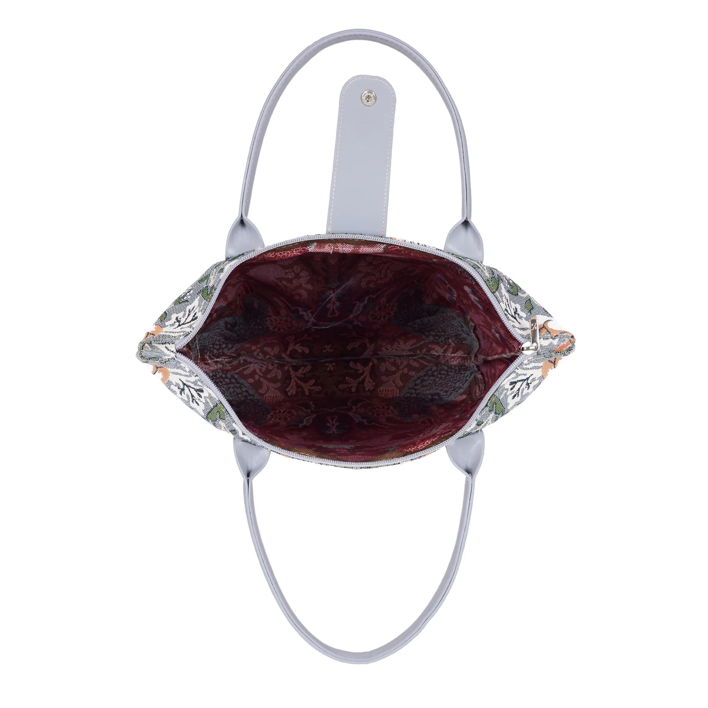 Signare William Morris Strawberry Thief Grey Folding Bag