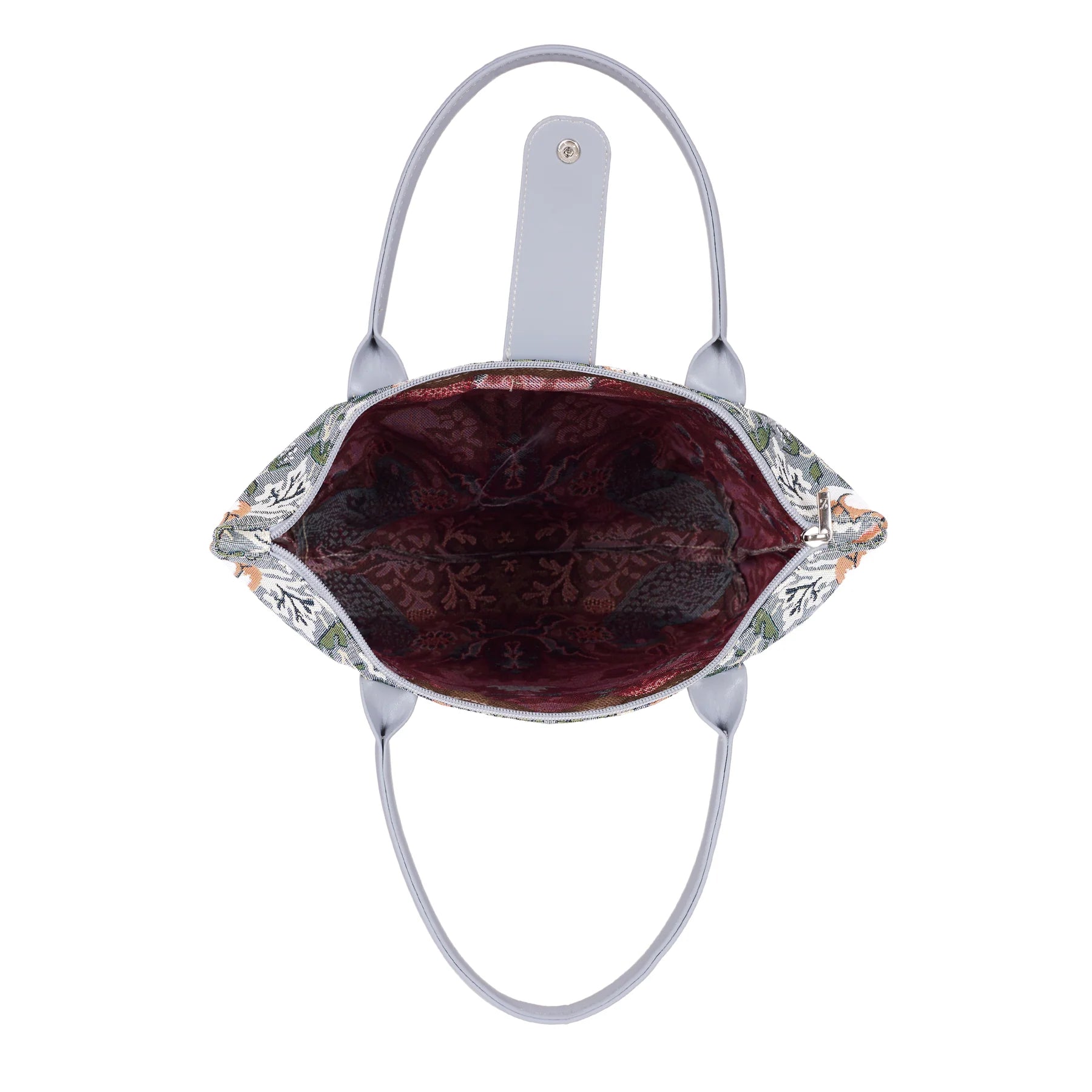 Signare William Morris Strawberry Thief Grey Folding Bag