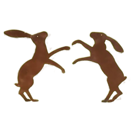 Poppy Forge Boxing Hares Garden Silhouette