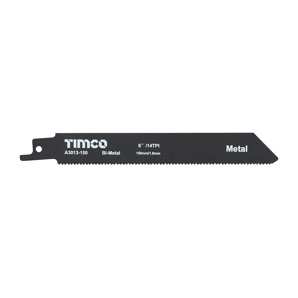 SABRE SAW BLADE METAL CUT 150MM 5PCE ADDAX