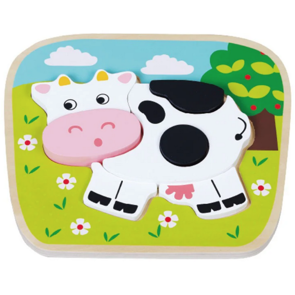 Inside Out Toys Cow Raised Puzzle