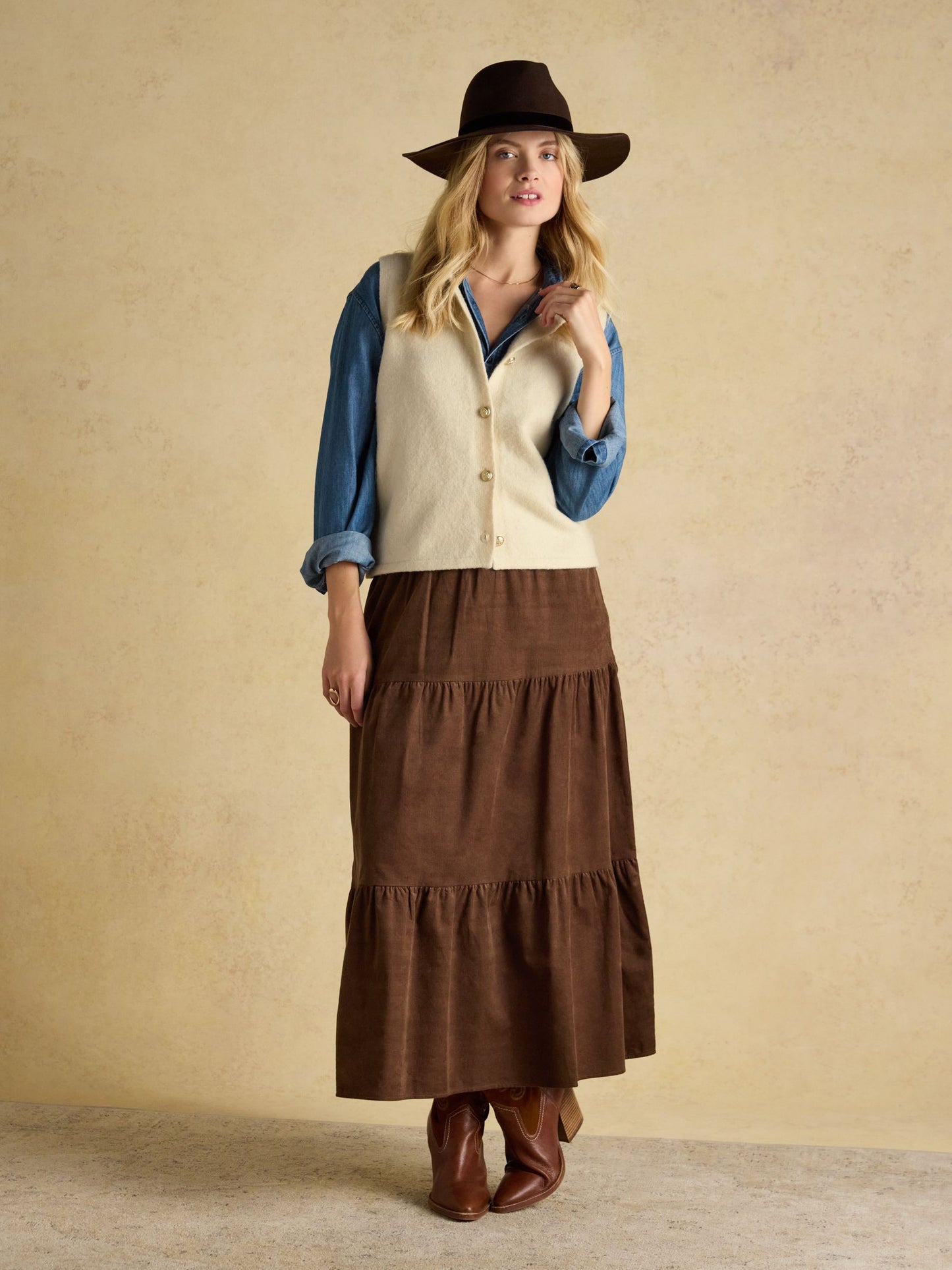 Joules Holly Button Through Knitted Vest