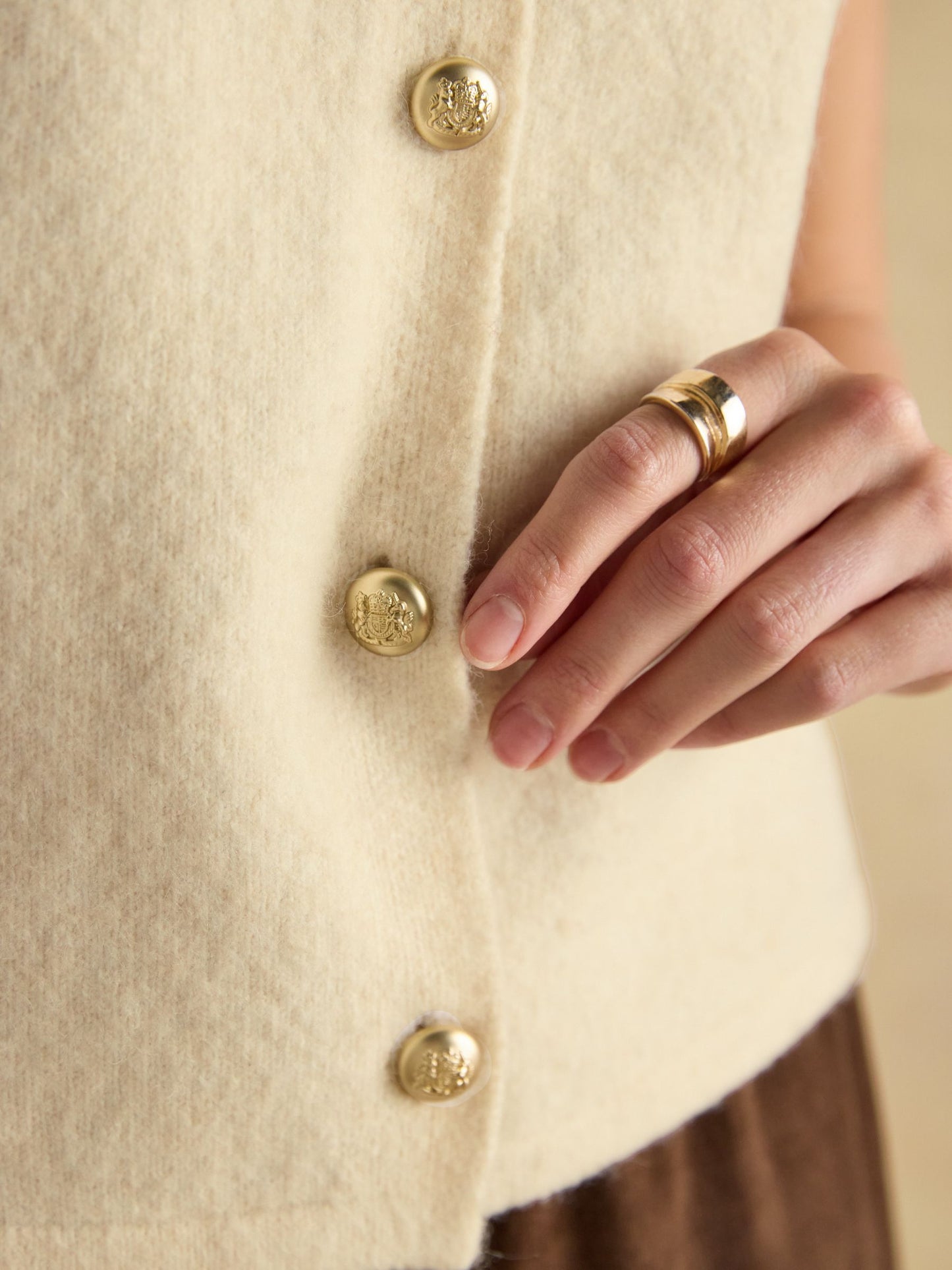 Joules Holly Button Through Knitted Vest