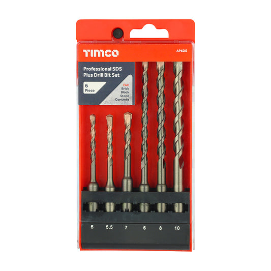 TIMCO Professional SDS Plus Drill Bit Set 6 PCE