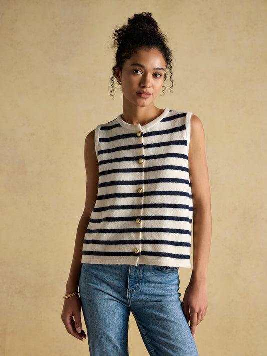 Joules Holly Button Through Knitted Vest