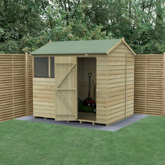 Forest Garden Beckwood 8x6 Reverse Apex Shed - 2 Windows