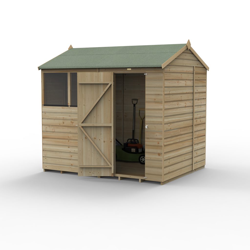Forest Garden Beckwood 8x6 Reverse Apex Shed - 2 Windows