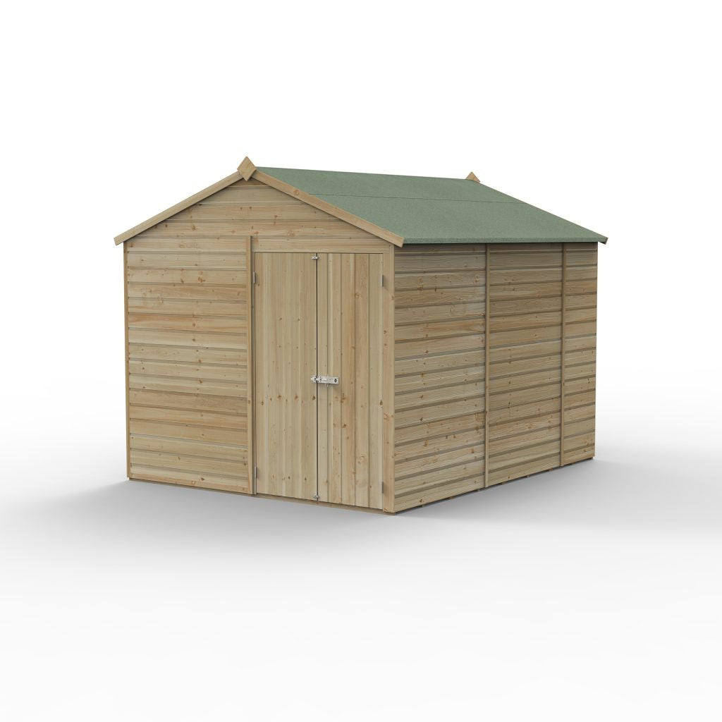 Forest Garden Beckwood 8x10 Apex Shed - No Windows - Double Door