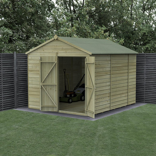 Forest Garden Beckwood 8x10 Apex Shed - No Windows - Double Door