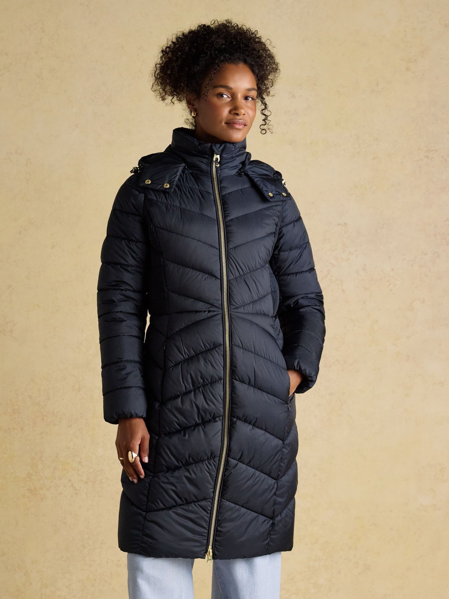 Joules Pembury Showerproof Long Padded Coat