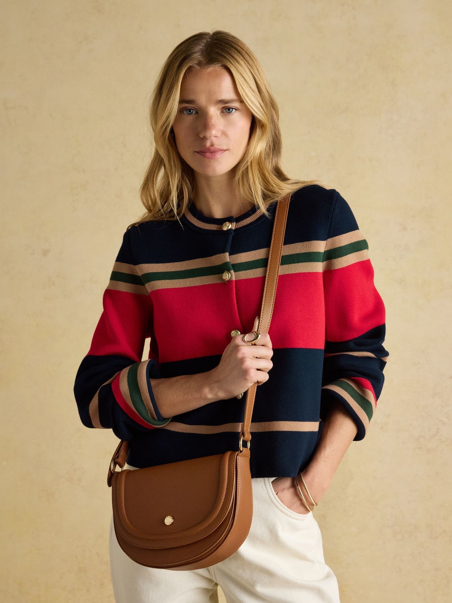 Joules Paloma Half Moon Cross Body Bag - Brown