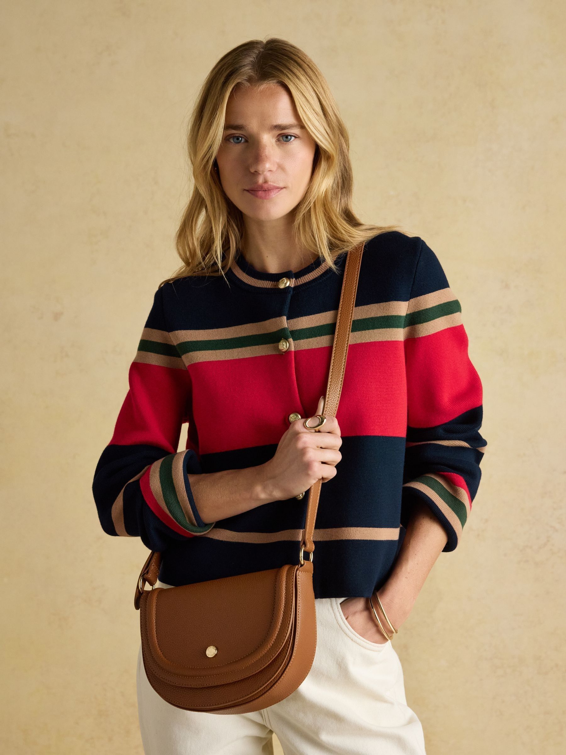 Joules Paloma Half Moon Cross Body Bag - Brown