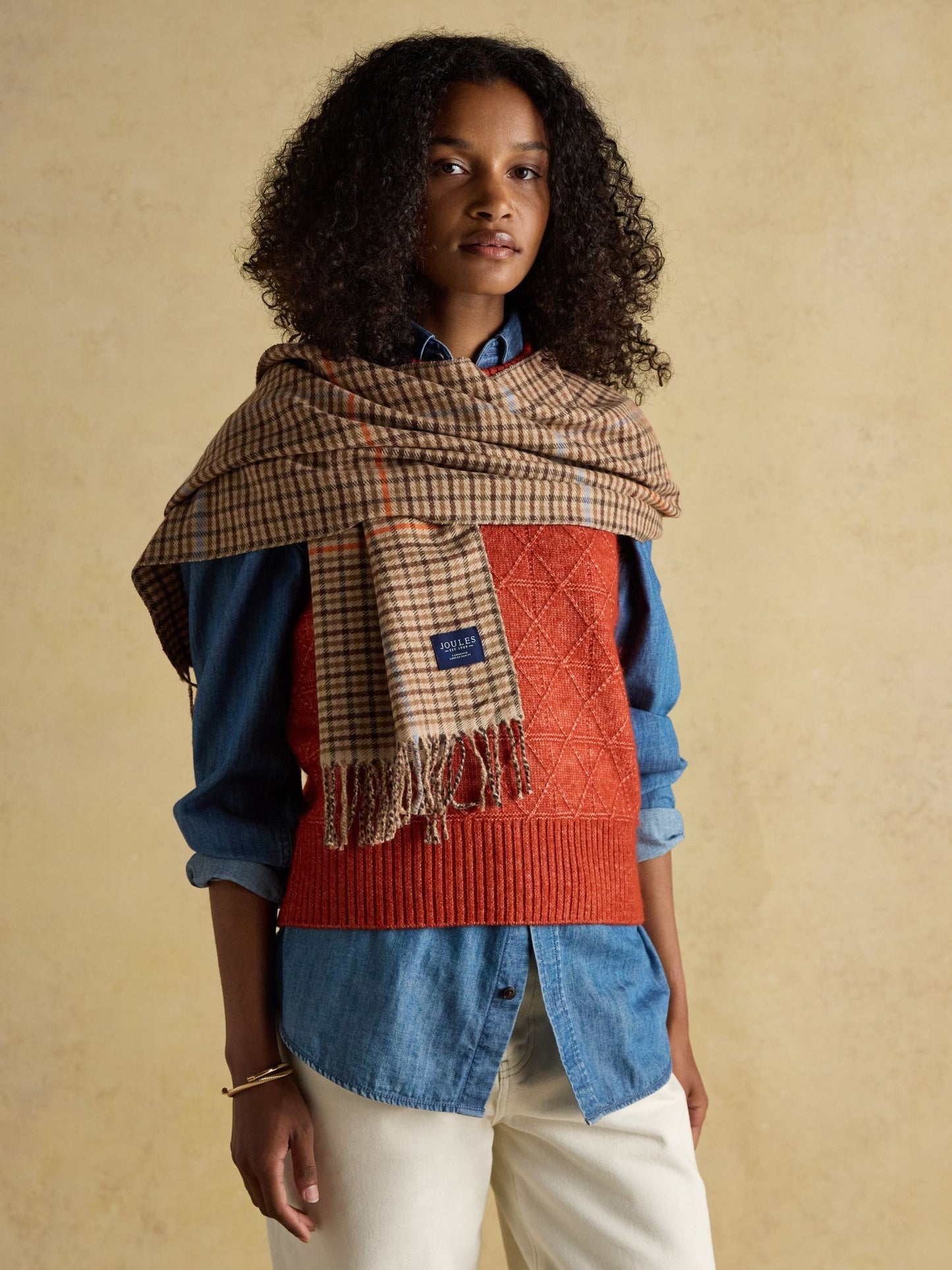 Joules Langtree Check Scarf