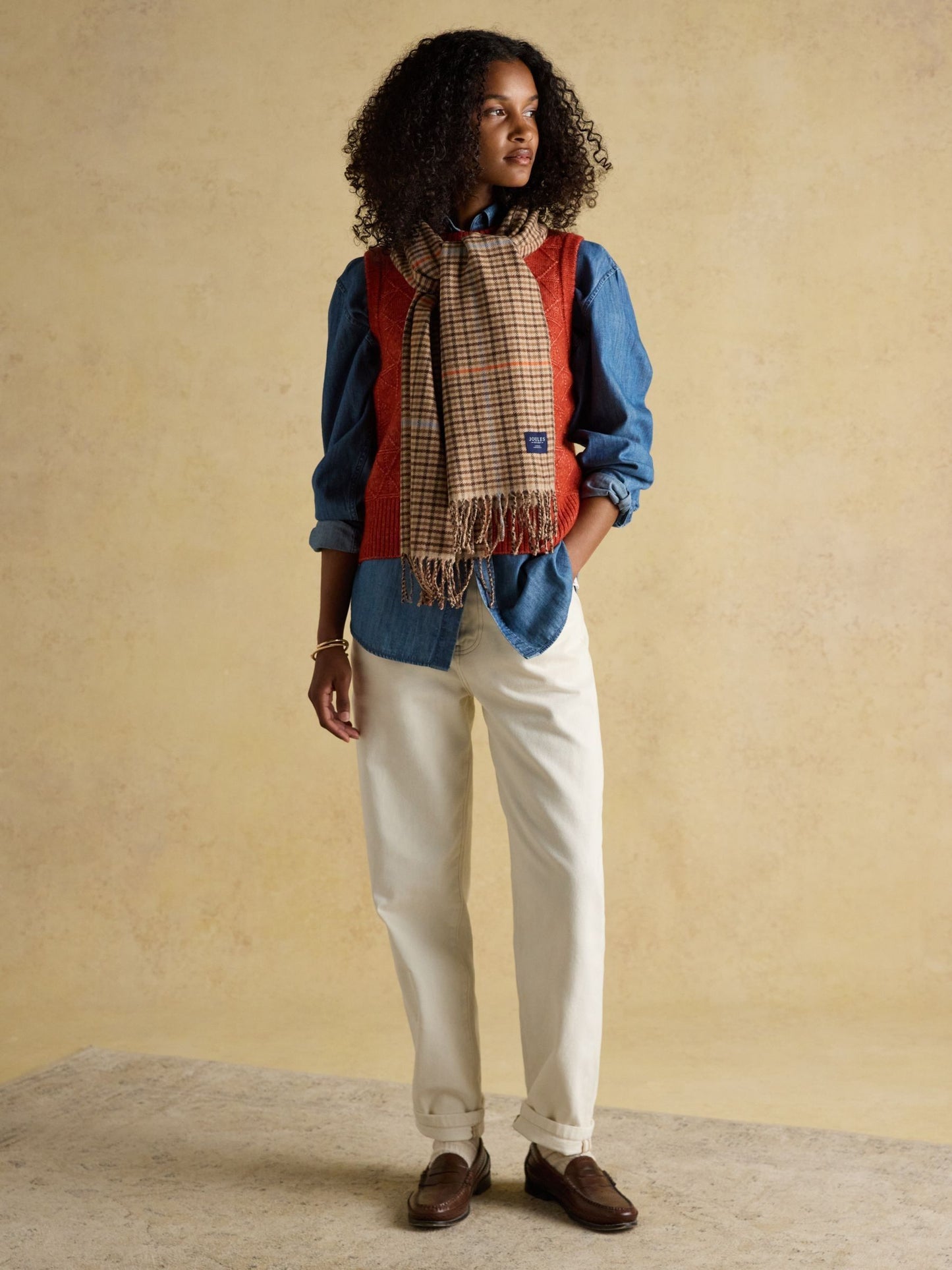 Joules Langtree Check Scarf