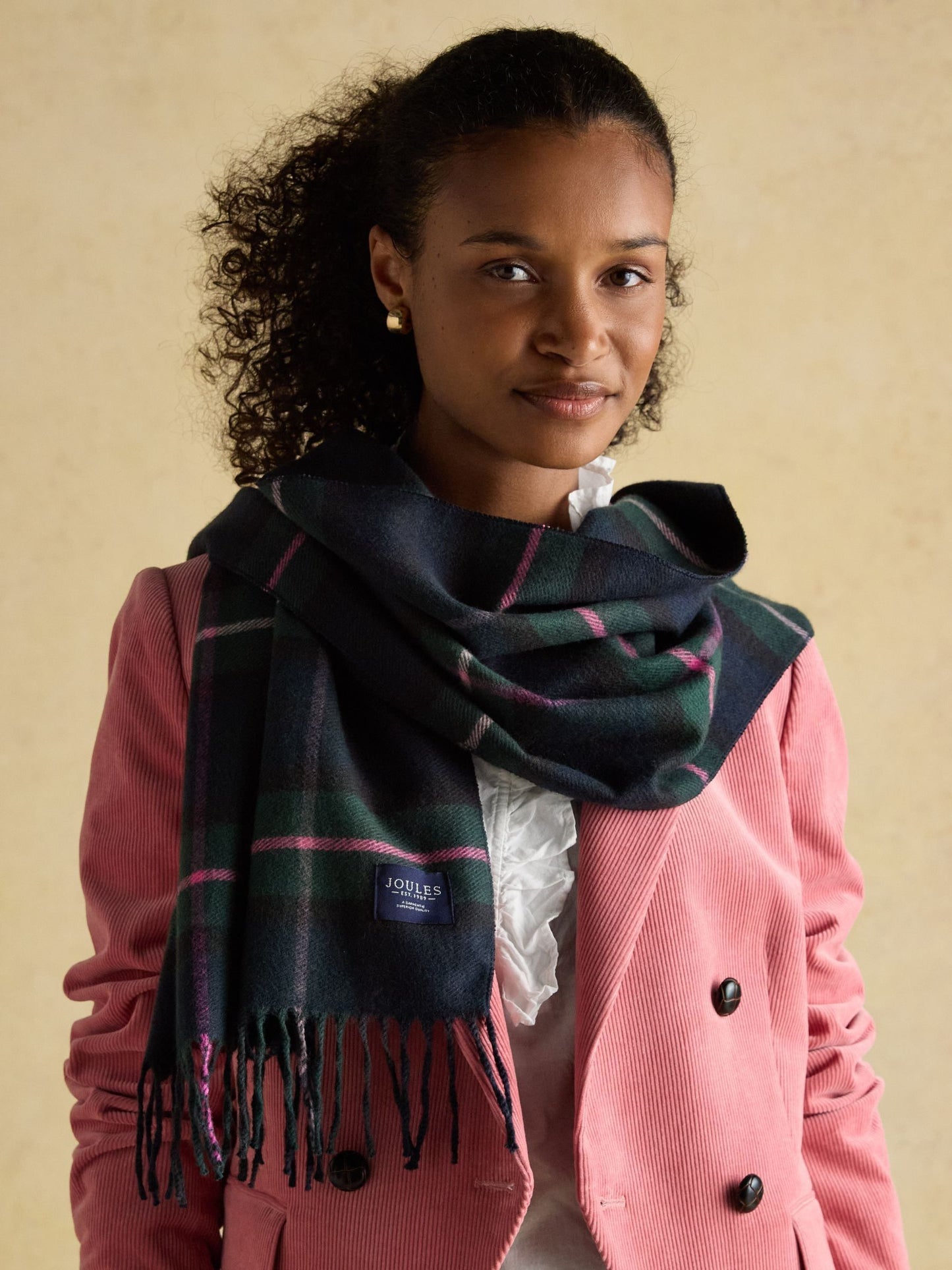 Joules Langtree Check Scarf