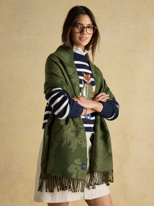 Joules Elissa Double-Sided Jacquard Scarf