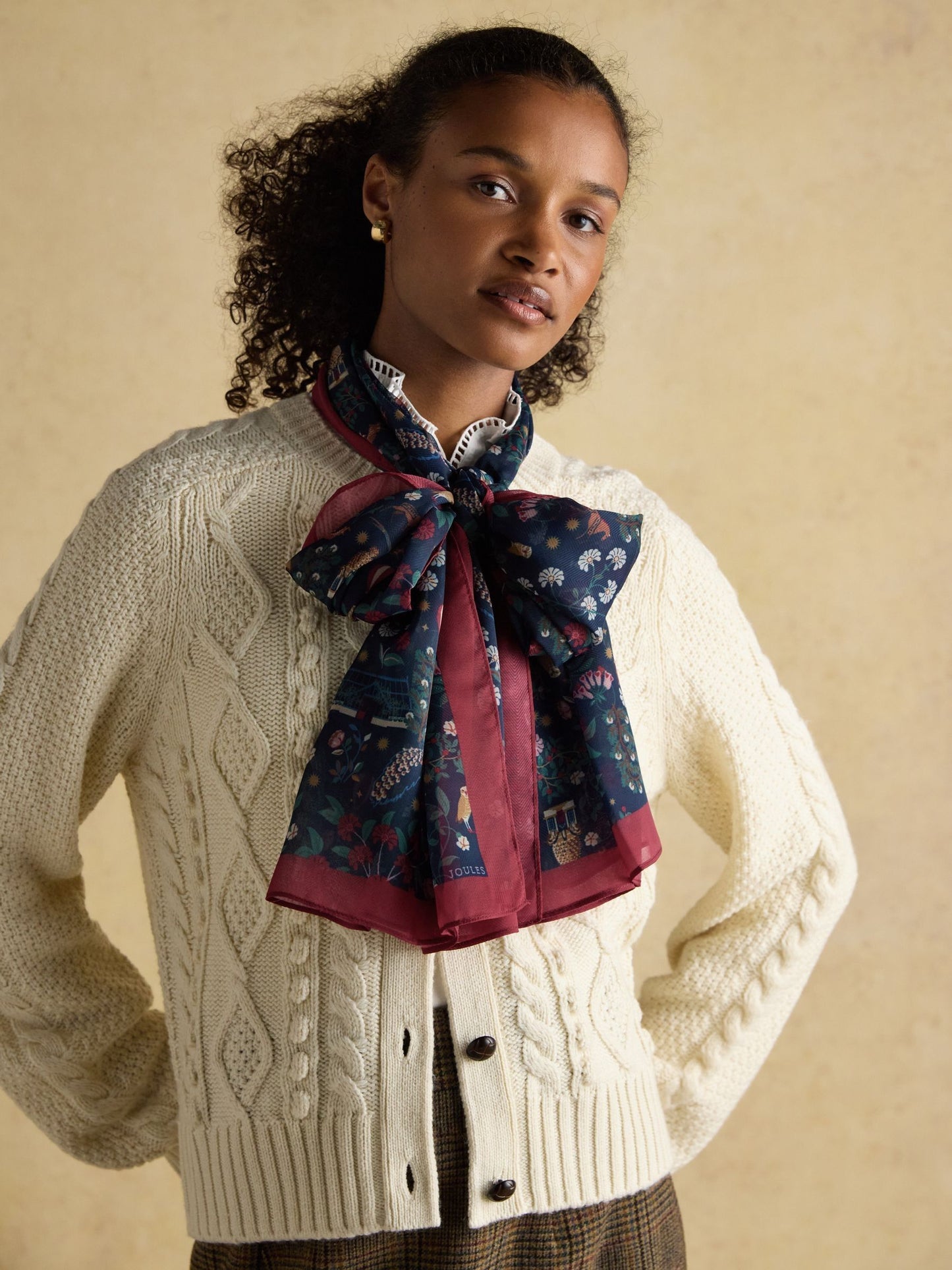 Joules Abberton Lightweight Printed Scarf