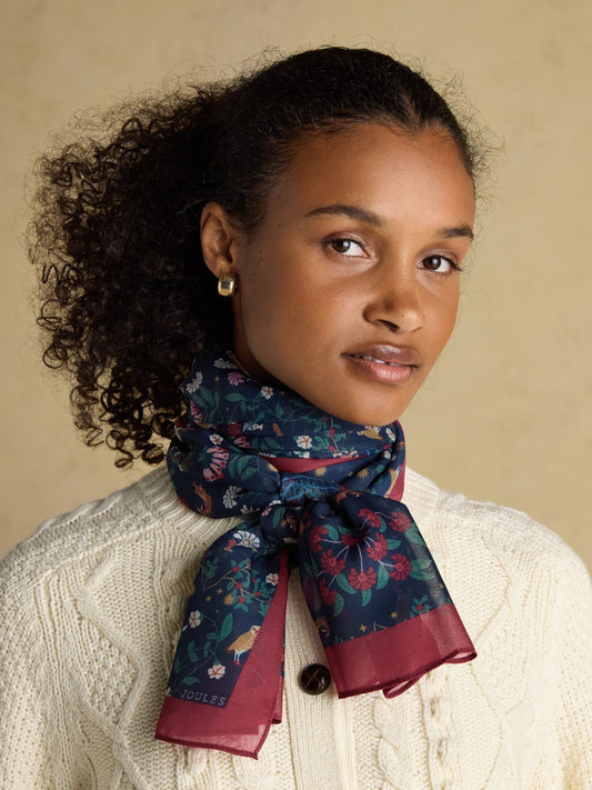 Joules Abberton Lightweight Printed Scarf