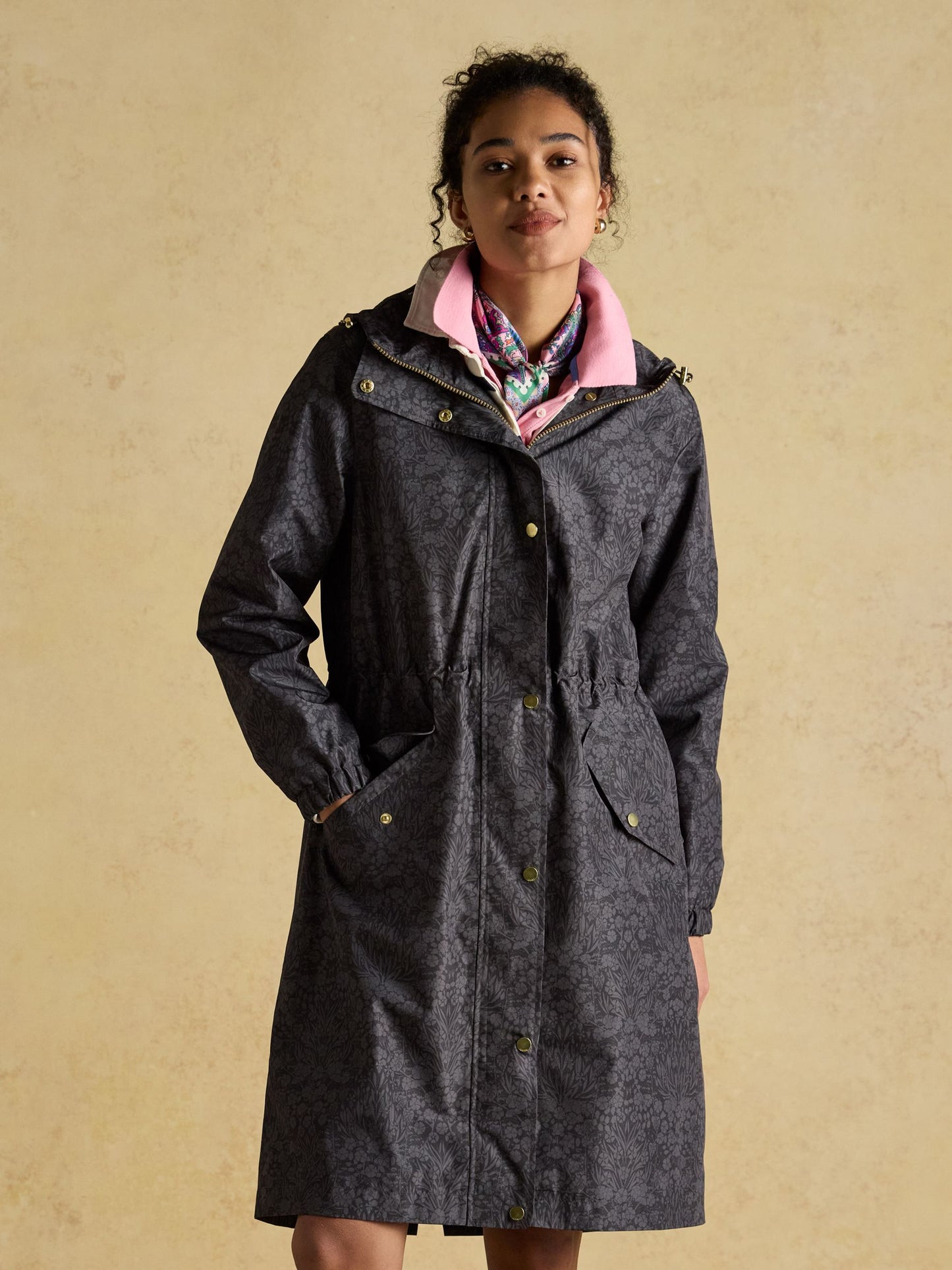 Joules Holkham Waterproof Printed Packable Raincoat