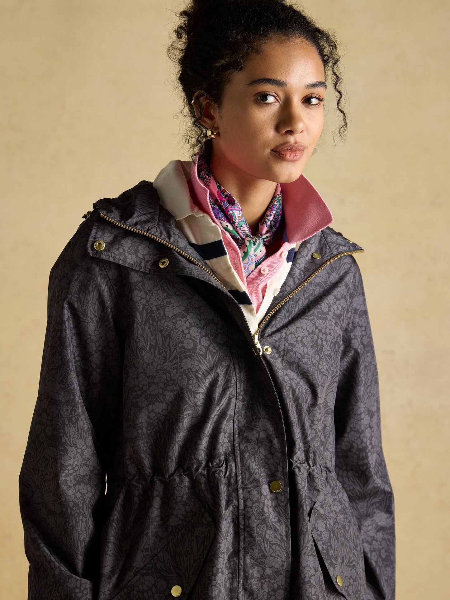 Joules Holkham Waterproof Printed Packable Raincoat