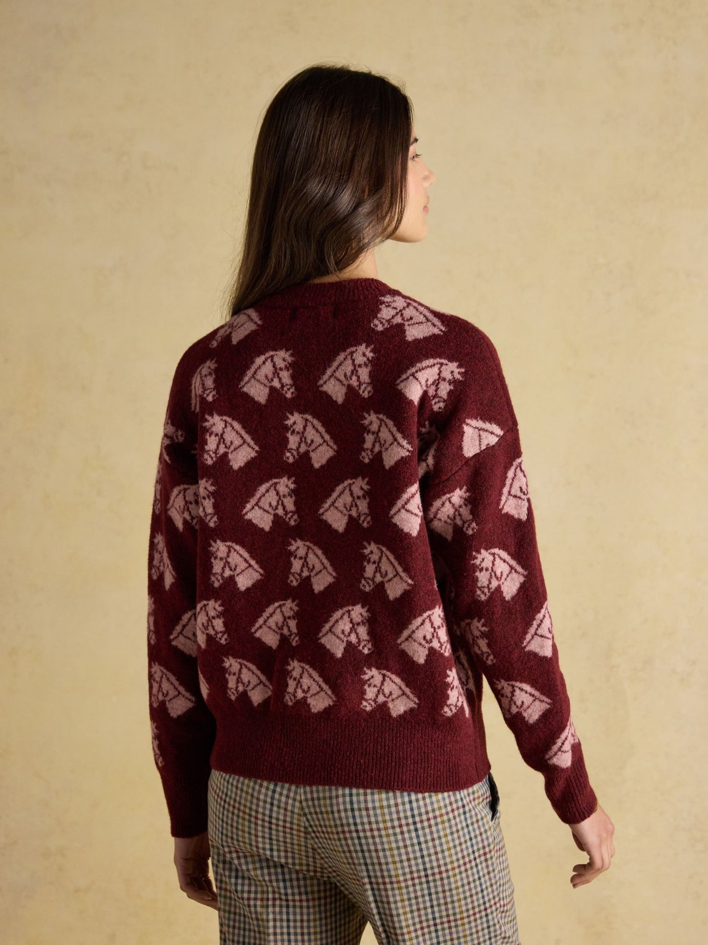 Joules Intarsia Knitted Crew Neck Relaxed Fit Jumper