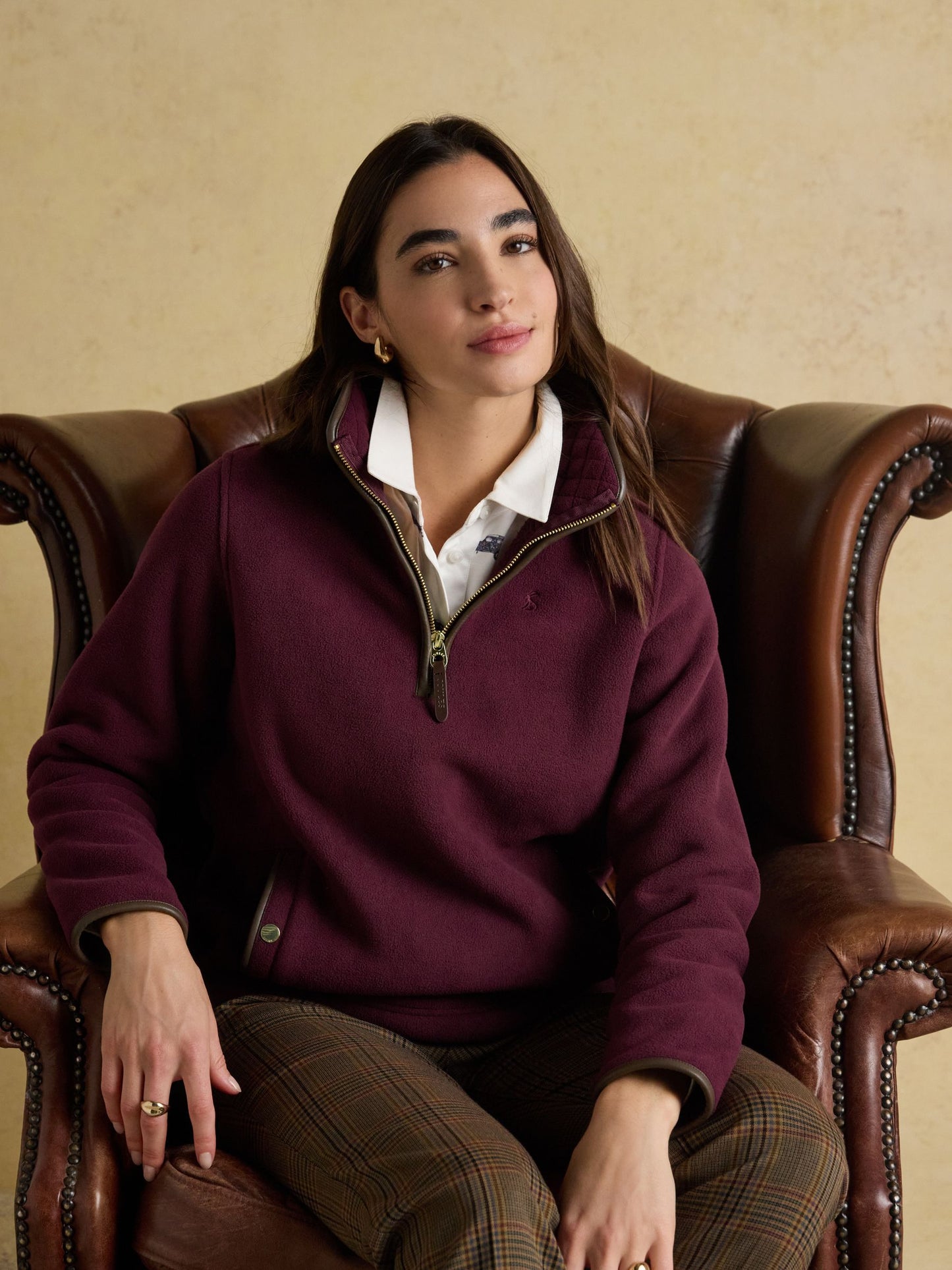 Joules Womens Heritage Quarter Zip Fleece