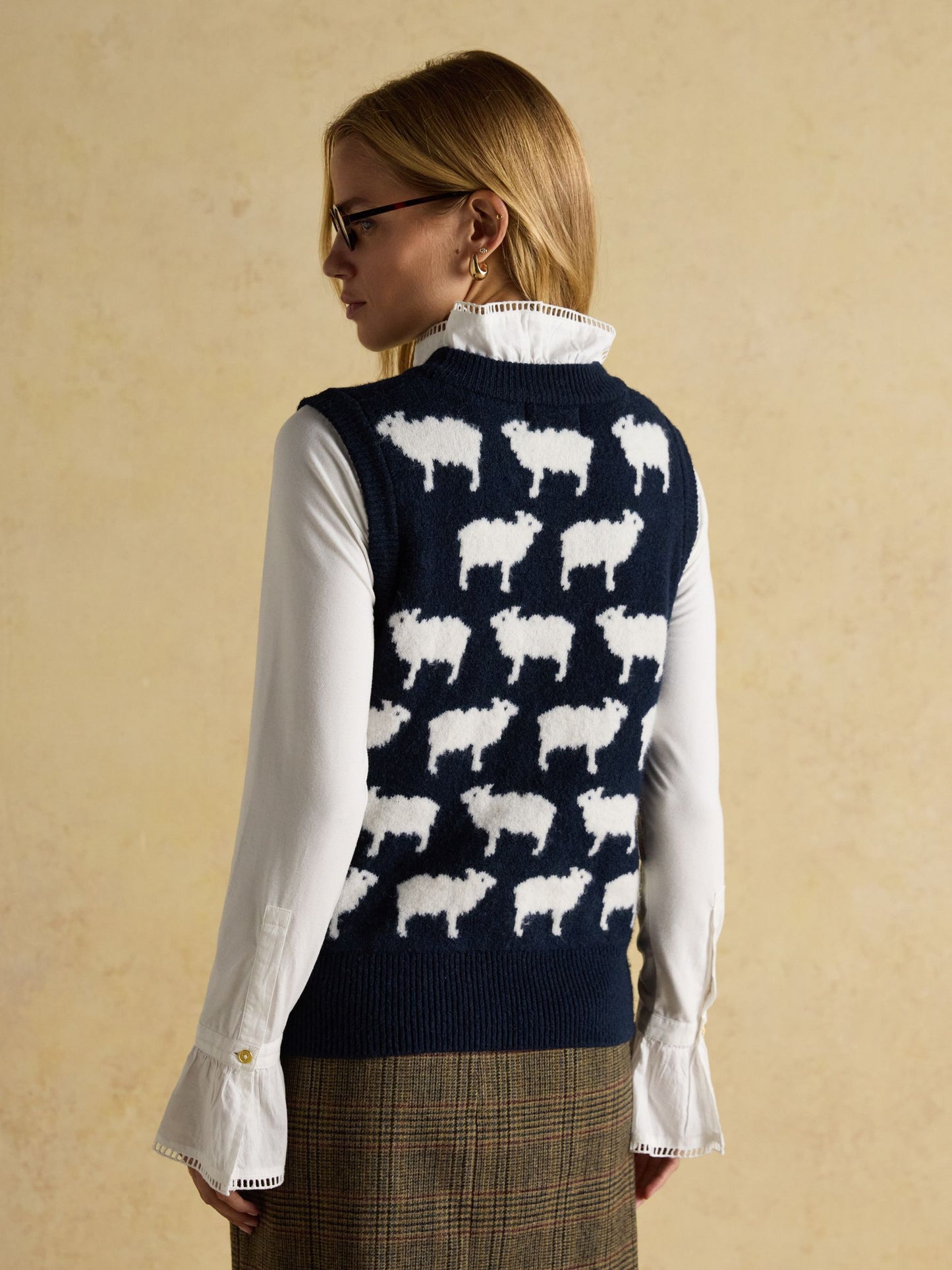 Joules 'What The Flock' Intarsia Knitted Vest