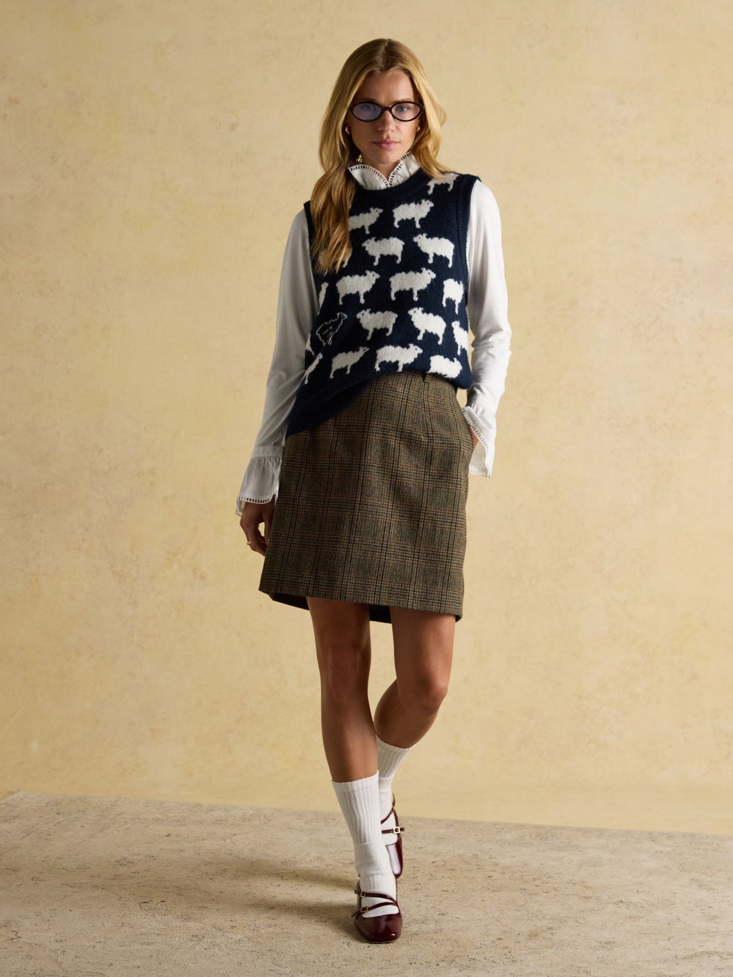 Joules 'What The Flock' Intarsia Knitted Vest