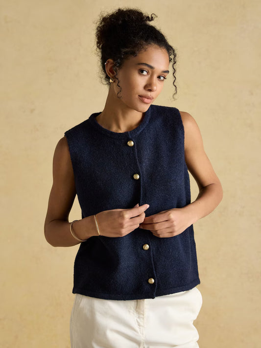 Joules Holly Button Through Knitted Vest