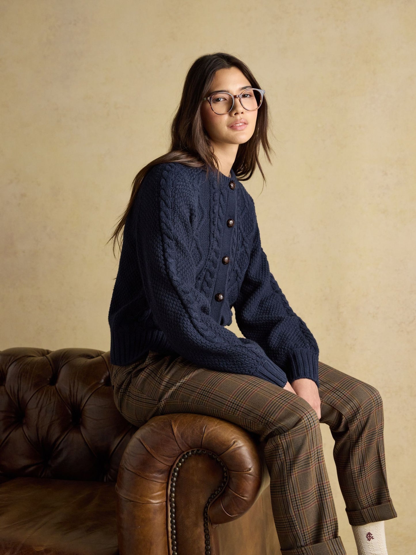 Joules Rafferty Cable Knit Cardigan