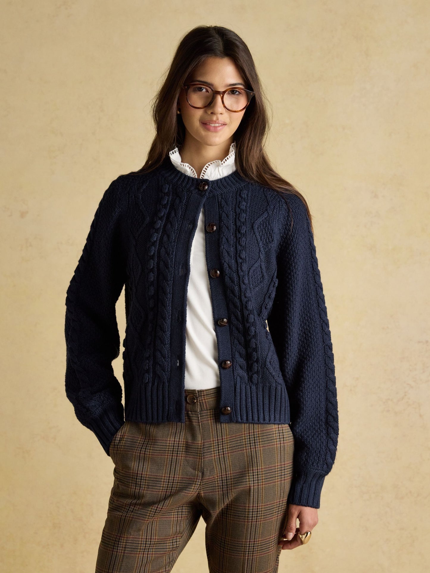 Joules Rafferty Cable Knit Cardigan
