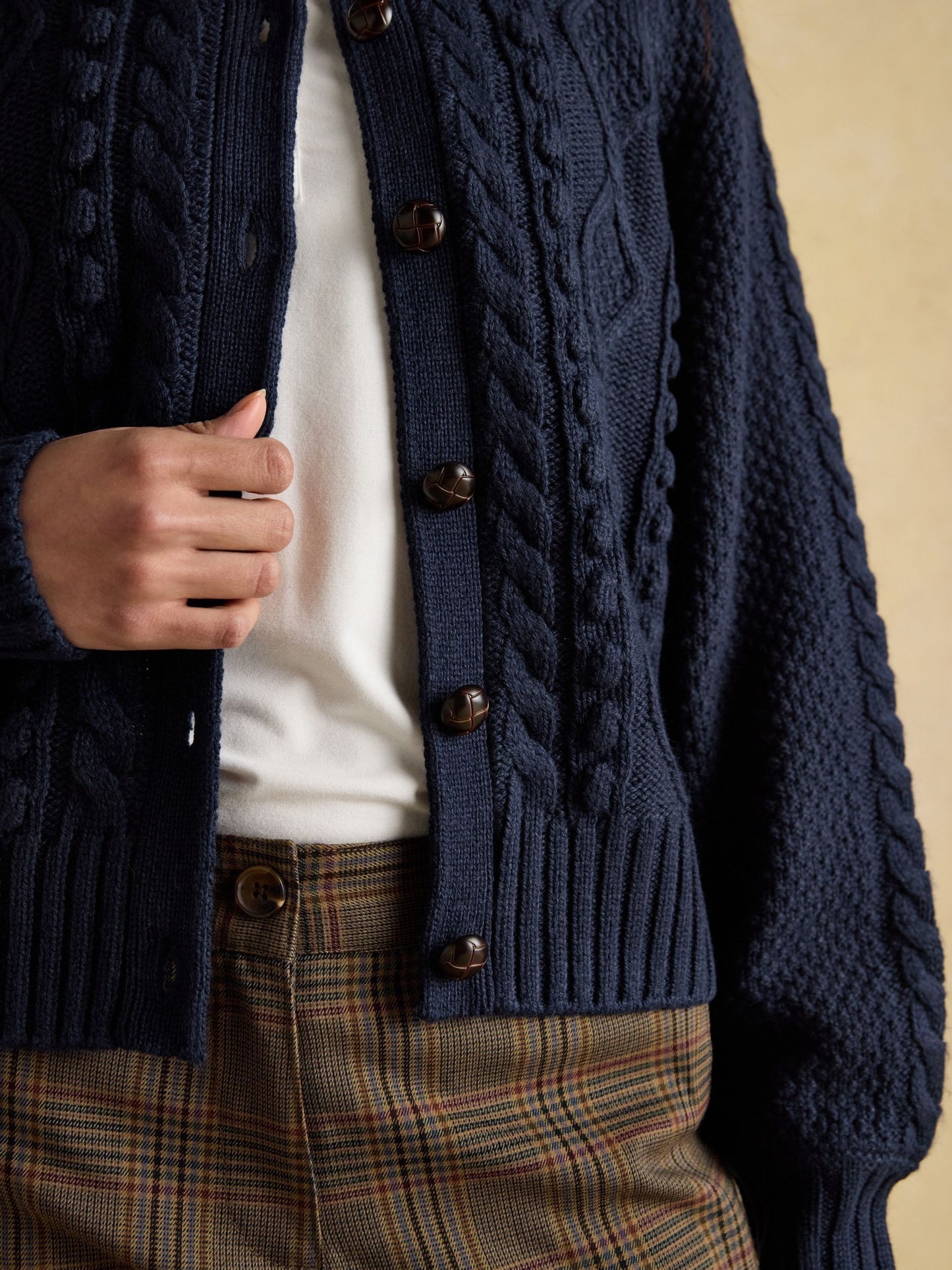 Joules Rafferty Cable Knit Cardigan