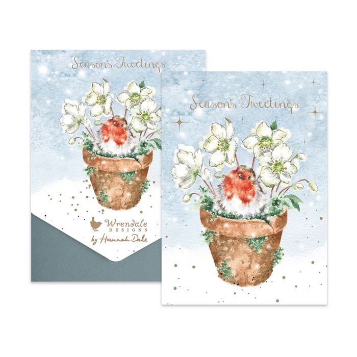 Wrendale Seasons Tweetings Robin Christmas Card Pack