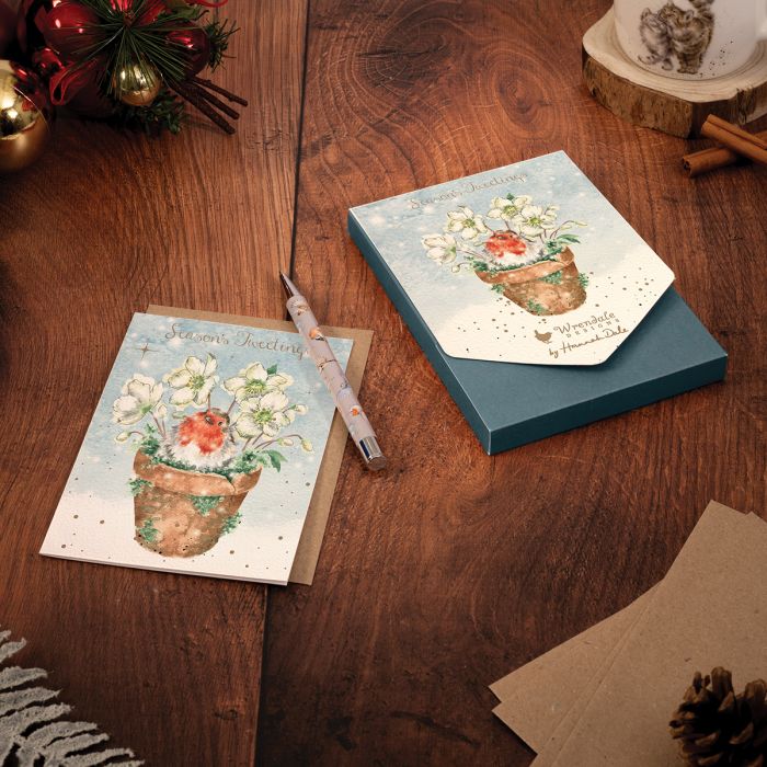 Wrendale Seasons Tweetings Robin Christmas Card Pack