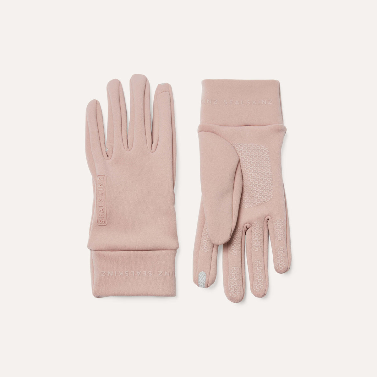 Sealskinz Women's Acle Water Repellent Nanosealz Fleece Glove showing grippy palm pattern