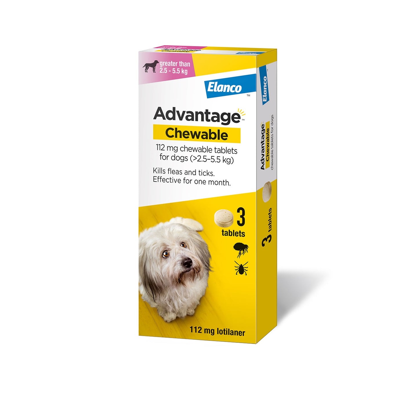 Advantage Chewable Flea and Tick Tablets for Dogs 3-Pack