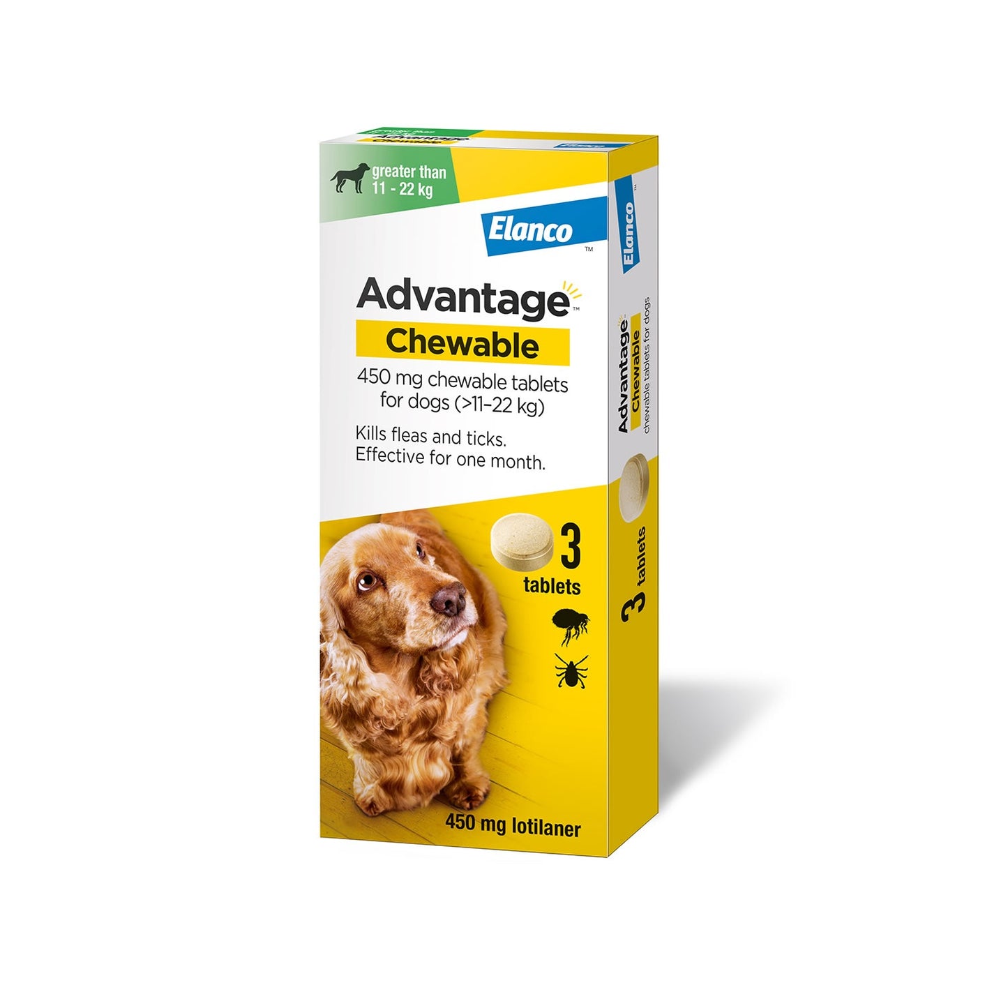 Advantage Chewable Flea and Tick Tablets for Dogs 3-Pack