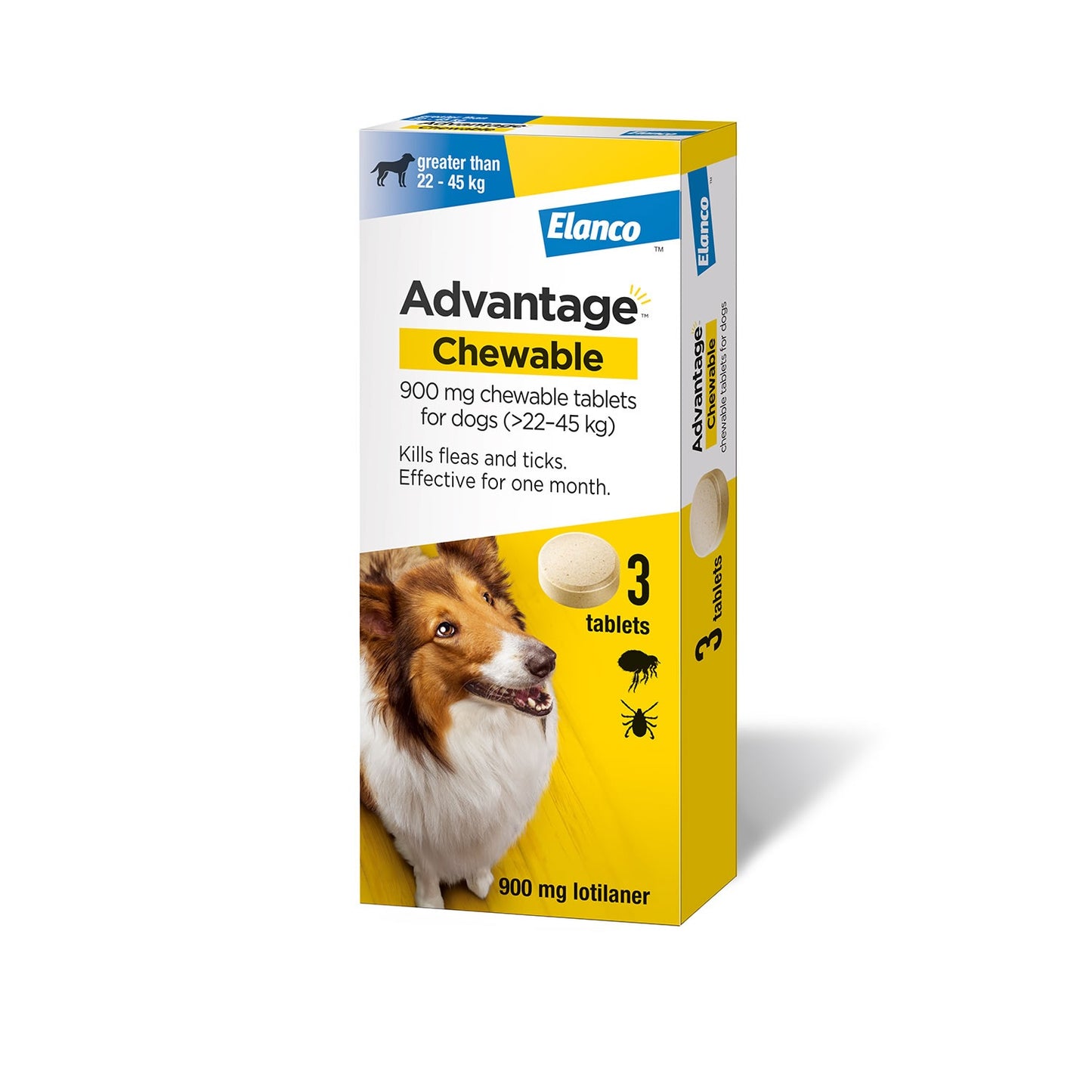 Advantage Chewable Flea and Tick Tablets for Dogs 3-Pack