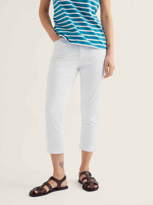Seasalt Albert Quay Slim Fit Crops in White