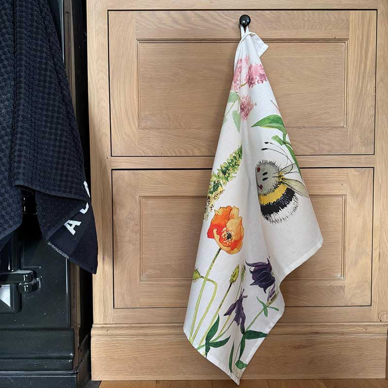 Alex Clark Bee & Foxglove Tea Towel