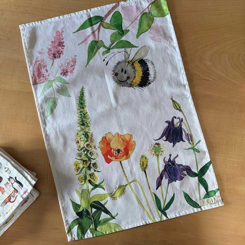 Alex Clark Bee & Foxglove Tea Towel