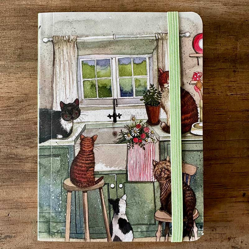 Alex Clark Cats In The Kitchen Small Chunky Notebook
