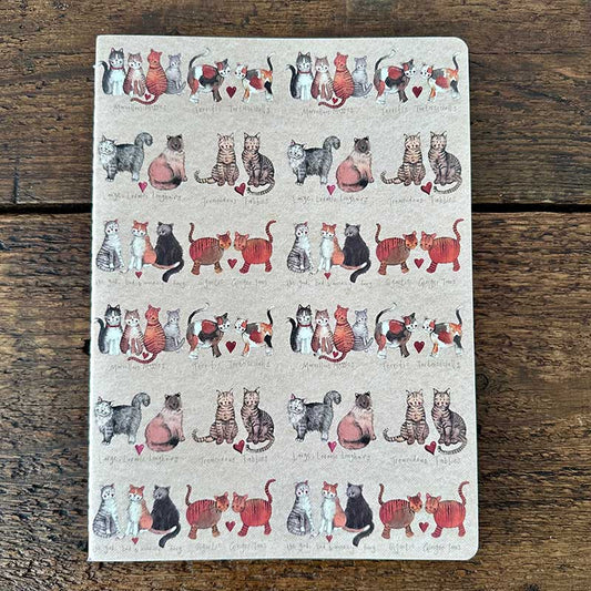 Alex Clark Charismatic Cats Large Soft Notebook