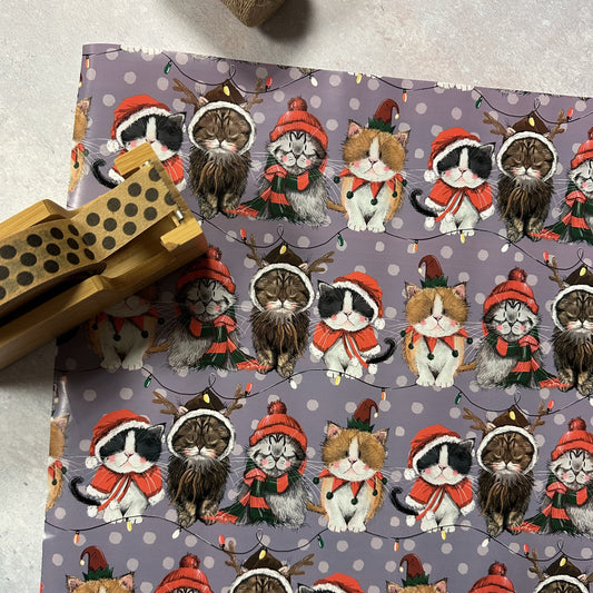 Alex Clark Christmas Cats Roll Wrap