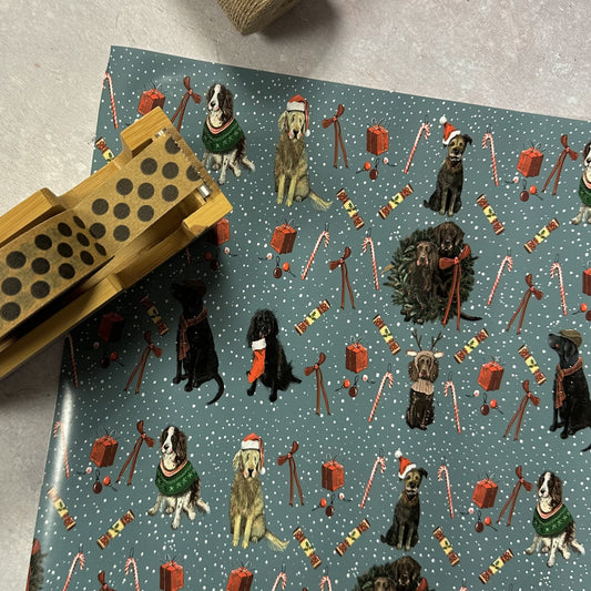 Alex Clark Christmas Dogs Roll Wrap