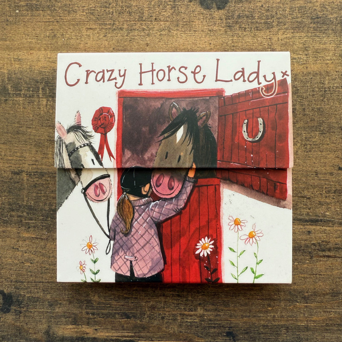 Alex Clark Crazy Horse Lady Mini Magnetic Notepad
